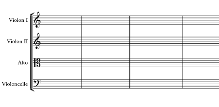 Partitions vierges Trio / Quatuor