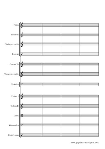 orchestre vierge mesures partitions vierges ensembles orchestres