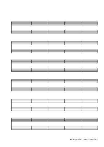 Partitions vierges Solo / Duo - Papier musique